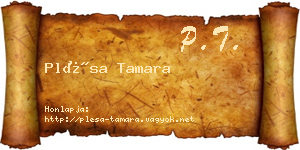 Plésa Tamara névjegykártya